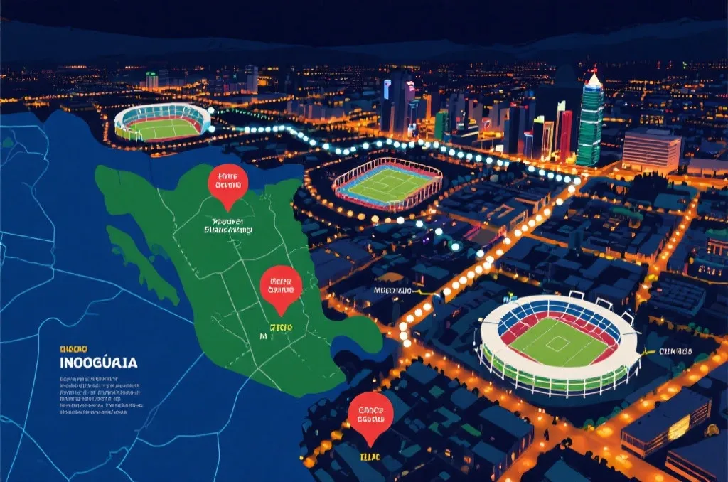 2026世界杯墨西哥三座承办城市观赛路线示意图